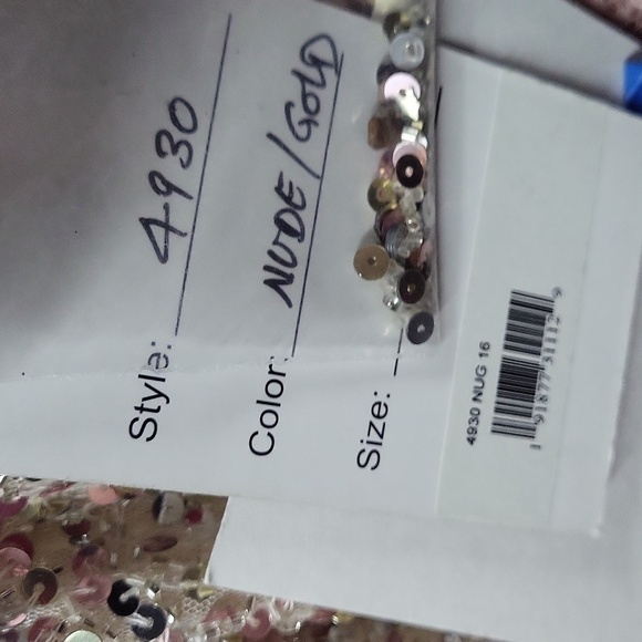 Mac Duggal 4950 Sleeveless Sequined Dress 16 NWT - Picture 4 of 6